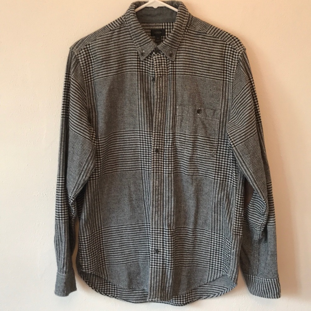 Jcrew wool knit button down with elbow patches